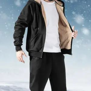 남자 양털 기모 트레이닝복 세트 조거 트레이닝 팬츠 후드집업 맨투맨 후드티셔츠 남여공용 티 팬츠