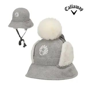 [캘러웨이] 2025 윈터 폼 여성용 버킷햇 겨울 골프모자 그레이