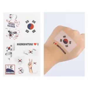체육대회 운동회 태극기 타투 스티커 디자인예쁜 반팔헤나 붙이는문신