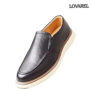 [로바렐]소가죽 남성 키높이로퍼 푹신한 라텍스 캐주얼화