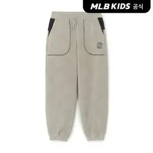 [MLB키즈](공식) 25FW 아웃도어 모노그램 플리스 조거 팬츠 NY (Mg.Beige)7APTM0356-50BGM