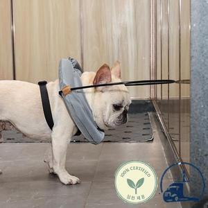 시각 장애견 목줄 애완동물 안전 하네스 조절 가능 반사 장치 중형견 및 고양이용 충돌 방지