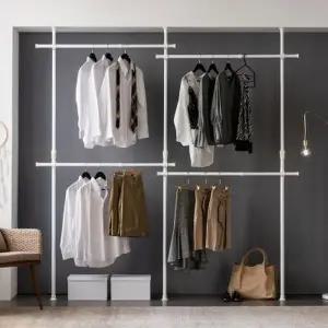 [텐바이텐]4단 화이트 고정식 행거(32mm)