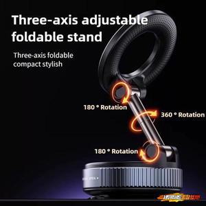 호환 강력 자석 휴대폰 거치대 접이식 360도 회전 진공 흡착식 차량용/탁상용/욕실용  스마트폰 거치대