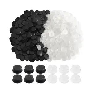 [5개묶음] 단추 꼬다리 버클 부자재 신발꾸미기 검정파츠 지비츠 크록스