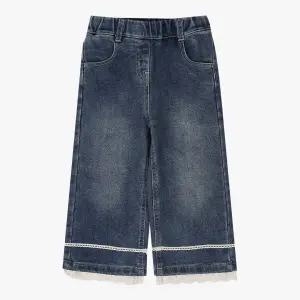 [대구백화점] [치크]레이스 배색 와이드 기모 데님바지(CKTJ25T80)