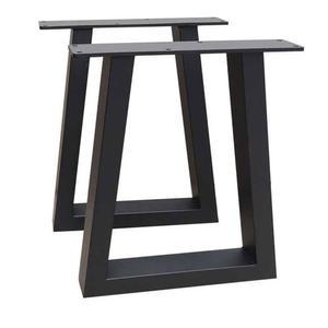 사다리형 철제 우드슬랩다리 하부 프레임 테이블 책상