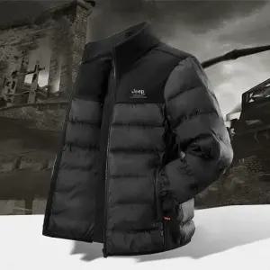 JEEP SPIRIT 남성 겨울 코튼 재킷 방풍 스탠드칼라 패딩점퍼