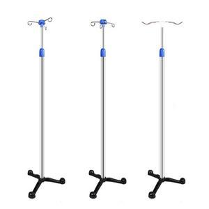 링겔대 이동식 링거폴대 수액걸이 거치대 가정용 후크4개 환자용 의원 손잡이 파랑 병원폴대