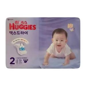 2025 하기스 맥스드라이 밴드형 기저귀 남여공용 2단계 58p X 1팩