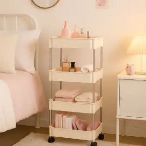 틈새수납장 플라스틱 트롤리 이동식 카트 서랍장 3단 4단