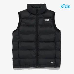 [백화점출고] 노스페이스키즈 키즈 경량 패딩조끼 윈드브레이커 티볼 베스트 레알블랙