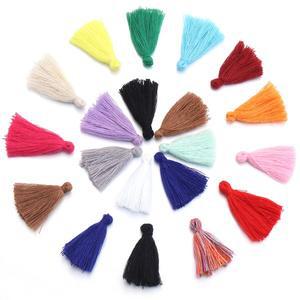 50개묶음 3cm 미니 폴리에스터 태슬 프린지 장식 홈 웨딩 DIY 수제 의류 재봉 액세서리