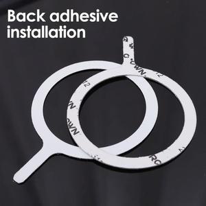 삼성 미 화웨이 아이폰 맥세이프 마그네틱 무선 충전 링용 Q 타입 자가 접착 금속 링 철판 스티커 10개입