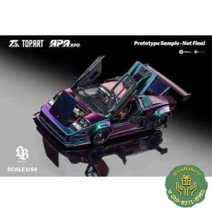 새로운 입고 상품 Topart 1:64 Lbwk 람보르기니 쿨타치 카멜레온 와이드 바디 합금 자동차 미니어처 다이캐