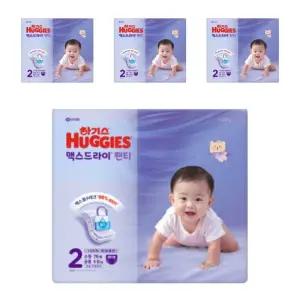 2025 맥스드라이 (팬티형) 2단계 공용 (76매X4팩) 소형 하기스 기저귀