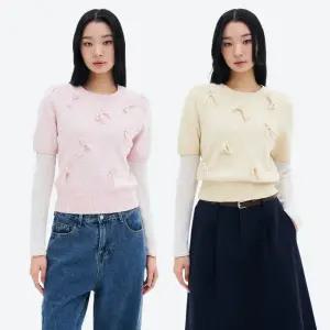 [에잇세컨즈] 리본 반소매 풀오버 (125151MQ4) (2종)