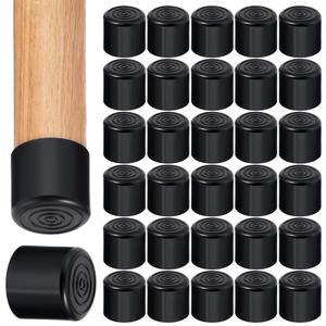 가구 원형 테이블용 소음 1인치 끝 바닥 팁 감소 32개 캡 미끄럼 의자 보호대 방지 고무 테이블 다리