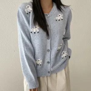 [폭닥/러블리] 미니 램스 라운드 니트 가디건