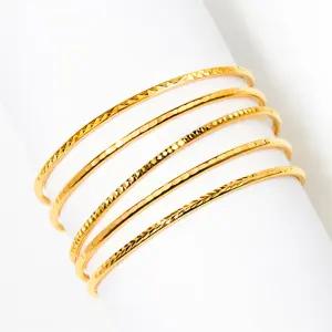 [한국금다이아몬드] 순금 24K 팔찌 유광 반뱅글 컷팅 뱅글 5종 택1