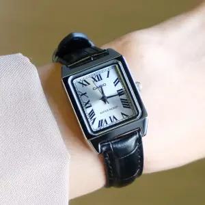 카시오 탱크 콤비 빈티지 사각 스퀘어 여성 가죽시계 LTP-V007L-7B1