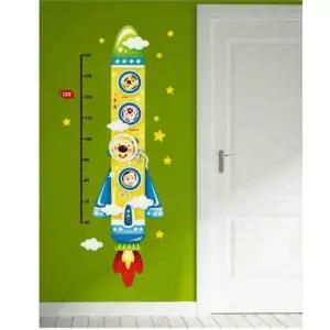데코 셀프 인테리어 아이방 키재기 스티커 우주선 여아완구