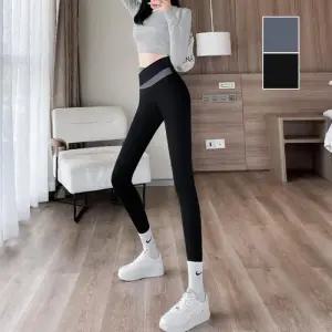 [아우트]홈트 배색 여성 슬림 레깅스 여성5부레깅스