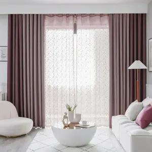 [지나송] 카리아 자수 암막커튼 대형(타이백 볼로프 미포함)