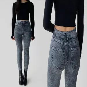 [아우트]페이크 데님 스판 짱짱한 레깅스 7부레깅스