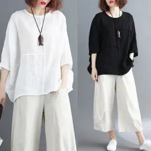 여성 빅사이즈 바지 팬츠 블라우스 반팔티 의류