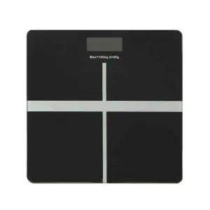 사각 블랙 디지털 체중계 크로스