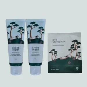 라운드랩 소나무 진정 시카 클렌저 150ml+150ml+소나무 마스크2매