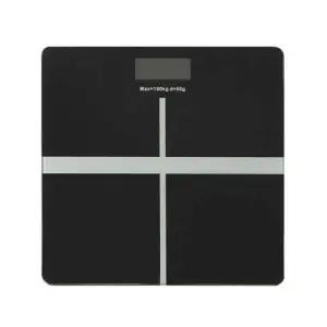 사각 블랙 디지털 체중계 크로스