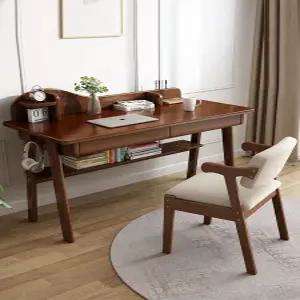 원목 노트북책상 서랍 선반 원룸 창가 벽면 앞선반