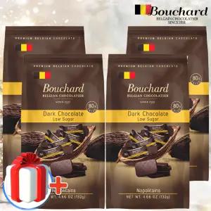 부샤드 다크80 로우 슈가 초콜릿 132g x 4개+(추가 상품 1개) 벨기에 고급 초콜릿 선물 추천