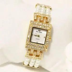 [골드스마일]스퀘어 베이직 정사각 큐빅라인 진주 올데이 체인 여