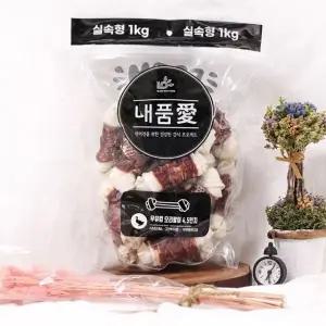 고품질 내품애 우유껌 오리말이 4.5in 1kg 실속형 애견 간식 (WE5D7A9)