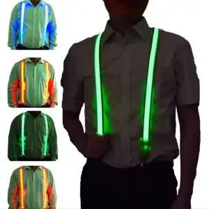 LED 멜빵 Y자 벨트 파티 야광 형광