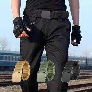 캐주얼 가벼운 패브릭 천 버클 등산 청바지 학생 벨트