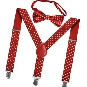 어린이 멜빵 바지 레드 도트 스타일 고정 의류