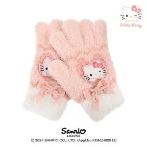 [산리오]헬로키티 벨벳 리본 날개사 장갑 OGHKG60101