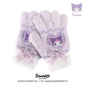 [산리오]쿠로미 벨벳 리본 날개사 장갑 OGHKG60104