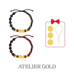 24K 비휴 매듭 팔찌 + 24K 순금 골드코인 3개 + 테니스 롱 목걸이