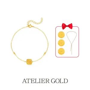 24K 골드썬 팔찌 + 24K 순금코인 3개 + 테니스 롱 목걸이