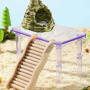 [콩심팥심]햄스터 평상 작은애완동물 용품 높이조절 침대 데크