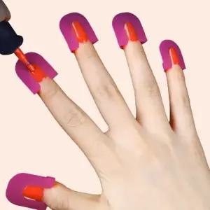 셀프 네일 팁 매니큐어 바르기 가이드 프로텍터 클립 ()