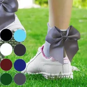 여성 니삭스 리본 왕 색 골프 반양말 10