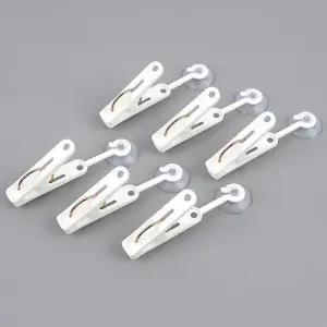 6P 흡착식빨래집게 빨래집게 양말집게 건조집게 흡착식 빨래집게 다용도빨래집게