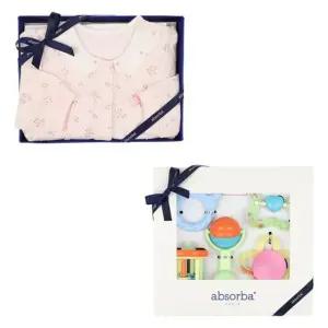 [갤러리아] (압소바출산,백일,아기옷)솔솔모달우주복+딸랑이5종세트(A25-20608)