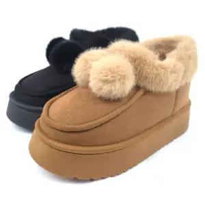 순이의신발장 181g 가벼운 퍼 키높이 통굽 발편한 여성 방한 털 부츠 여자 겨울 숏부츠